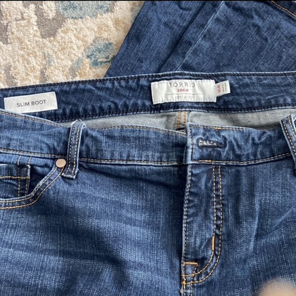 TWO Pairs Slim Bootcut Jeans - Picture 7 of 9